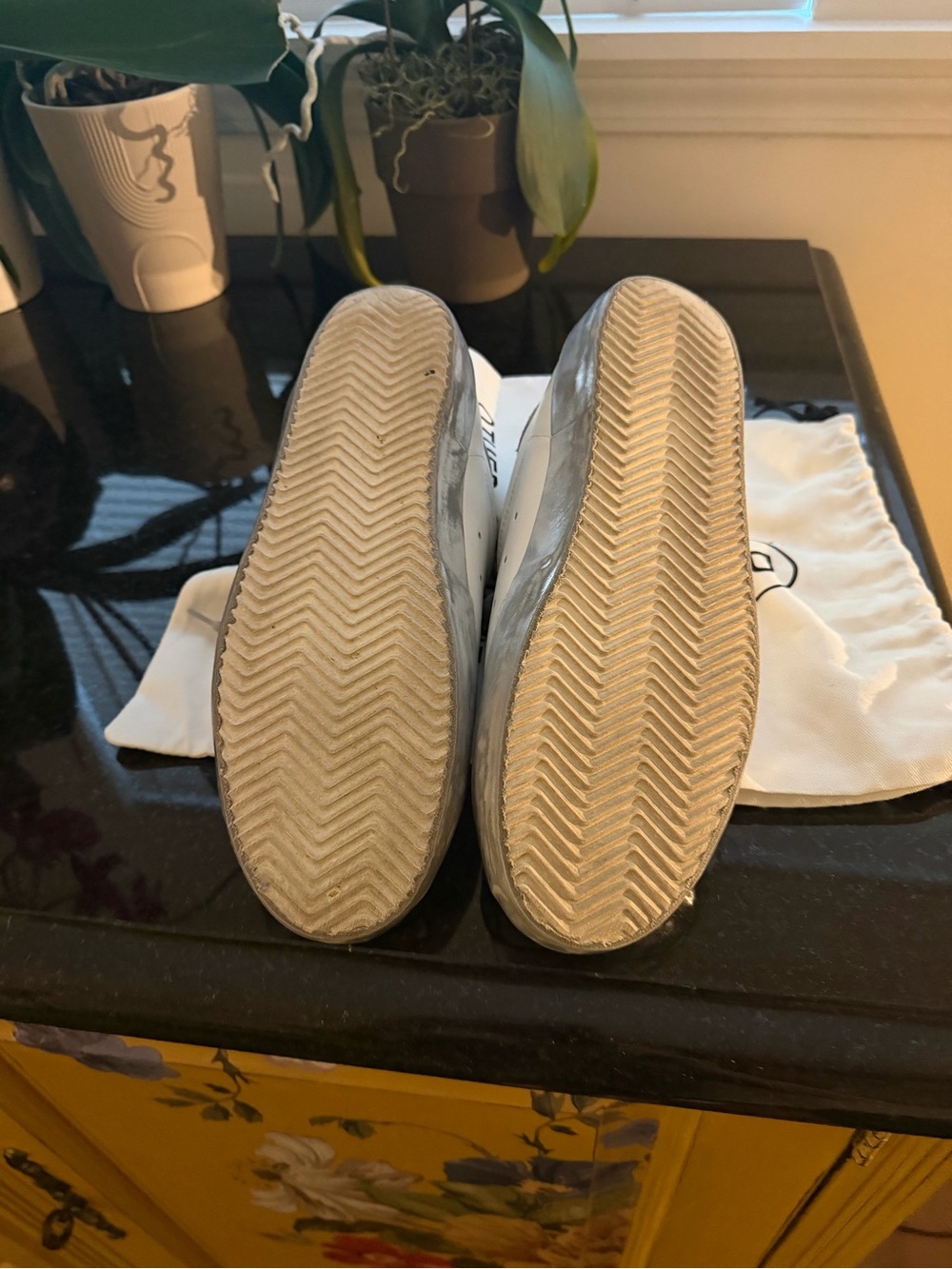 GOLDEN GOOSE WOMENS SUPERSTAR WHITE LEATHER SILVER STAR 40. No wear on leather! - Picture 6 of 16